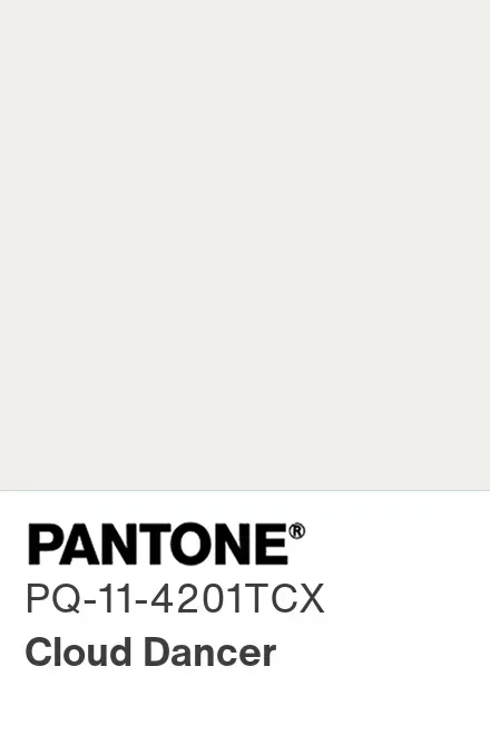 Pantone Color of the Year 2026 Cloud Dancer PANTONE 11-4201